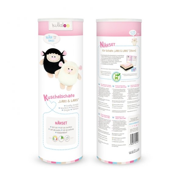 Kullaloo Material- Doppelnähset Schaf LARI (weiß und schwarz)