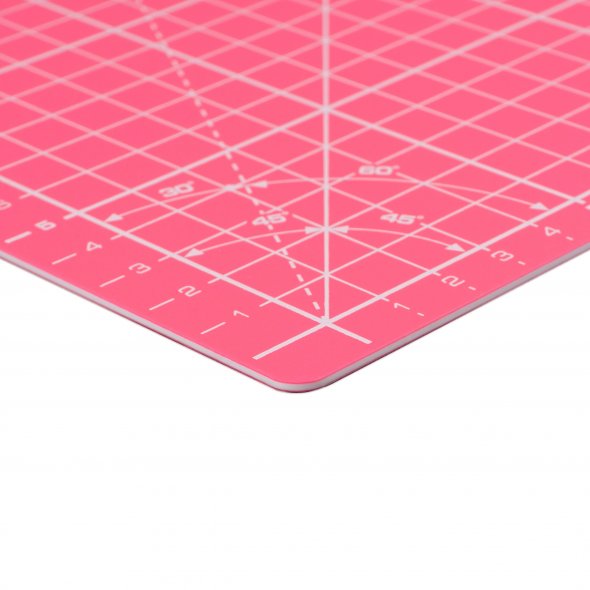 OLFA Schneidematte pink A2 (60 x 45 cm Skalierung in cm und inch)
