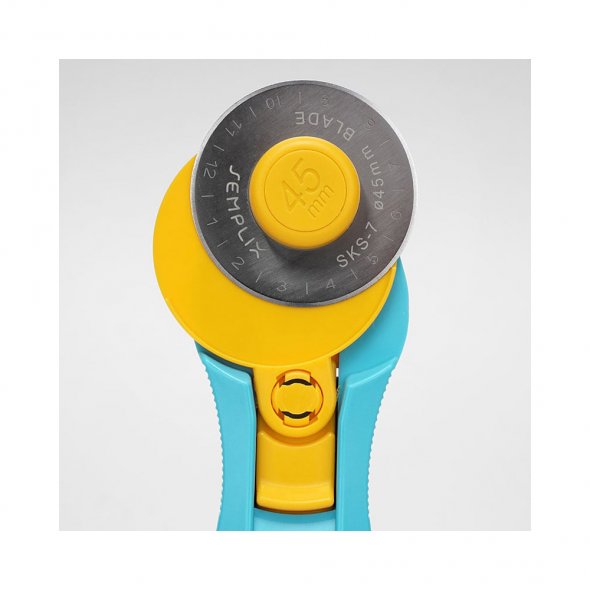 Semplix Rollschneider Maxi (für Links + Rechtshänder/ 45 mm/ blau)
