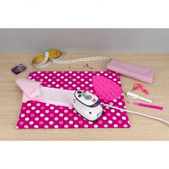 Set Prym Mini Bügeleisen mit Semplix Silikonablage (pink)