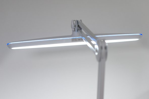 Semplix LED Arbeitslampe Tischlampe weiß (117 LED/ dimmbar/ Tischklemme)