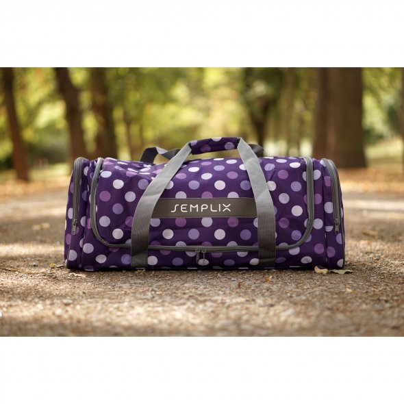Semplix Plottertasche Polka Dots (lila/ flieder/ 62 x 22 x 25 cm)