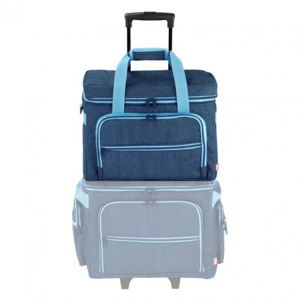 Prym Nähmaschinen-Tasche (44 x 20 x 35 cm/ Jeans/ türkis)
