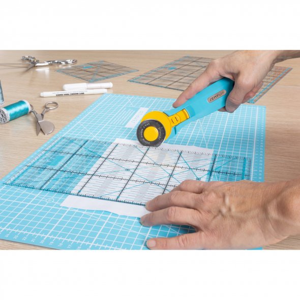 Semplix Schneidematten-Set A3 grau/türkis (Matte 45 x 30 cm)