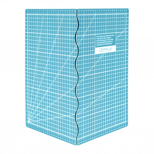 Semplix Faltbare Schneidematte türkis (45 x 30 cm/ Unterseite rutschhemmend) A3