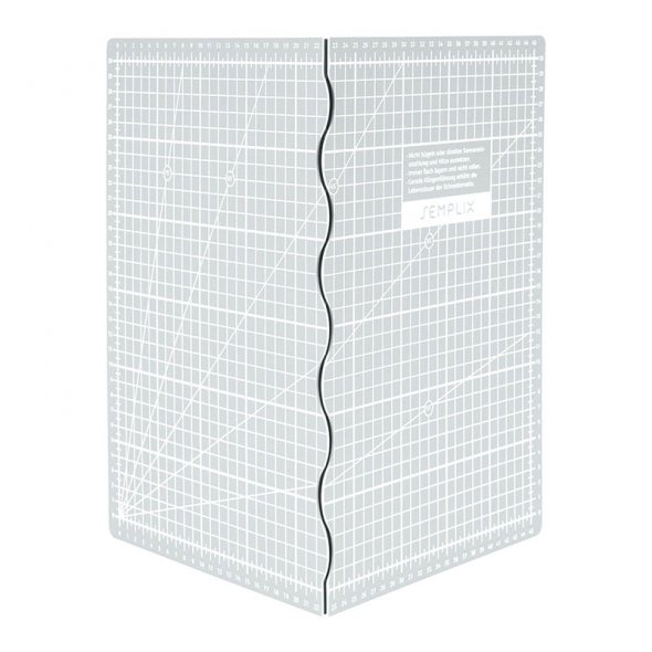 Semplix Faltbare Schneidematte hellgrau (45 x 30 cm/ Unterseite rutschhemmend) A3