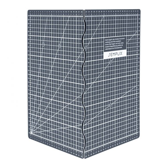 Semplix Faltbare Schneidematte grau (45 x 30 cm/ Unterseite rutschhemmend) A3