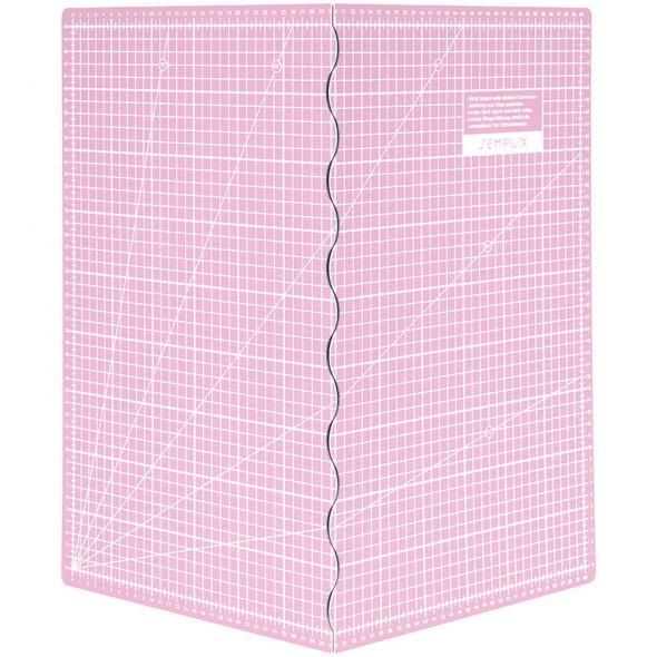 Semplix Faltbare Schneidematte rosa (60 x 45 cm/ Unterseite rutschhemmend) A2