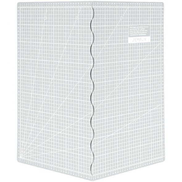Semplix Faltbare Schneidematte hellgrau (60 x 45 cm/ Unterseite rutschhemmend) A2