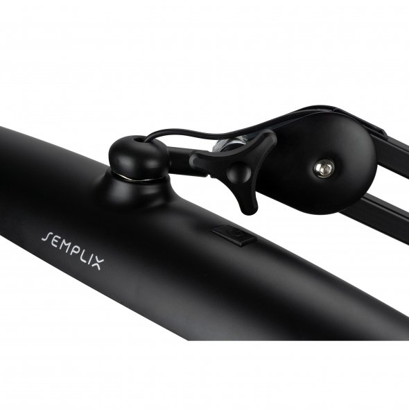 Semplix LED Arbeitslampe Tischlampe schwarz (182 LED/ 3 Farben/ dimmbar/ Tischklemme)