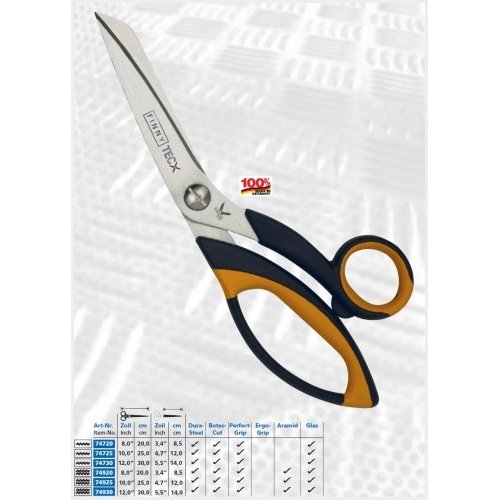 Kretzer Finny Glasfaserschere TecX1 schwere Ausführung für Gewerbe (20 cm/ 8")