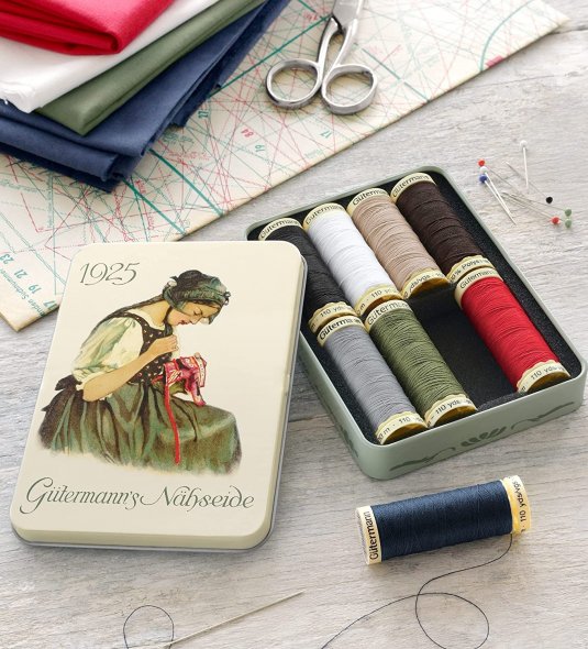 Gütermann Nostalgie-Box Allesnäher-1 (8 Farben/ 100 m)