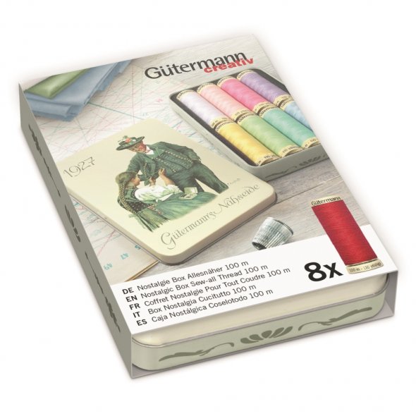 Gütermann Nostalgie-Box Allesnäher-2 (8 Farben/ 100 m)