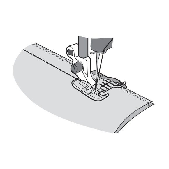 Husqvarna transparenter Nahtzugabenfuß