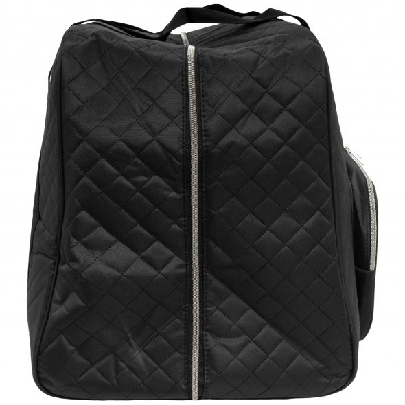 Semplix Overlocktasche Quilting (schwarz/ Reißverschluss silber)