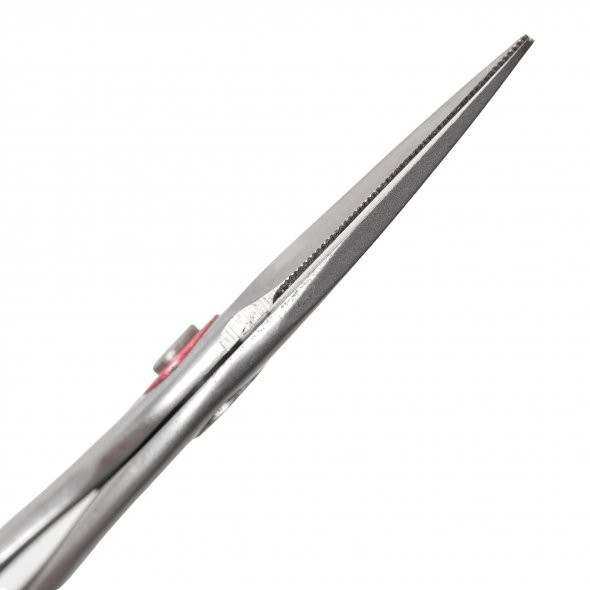 PREMAX Stickschere Ringlock Carbon-Chrom gerade (9,5 cm/ satiniert)