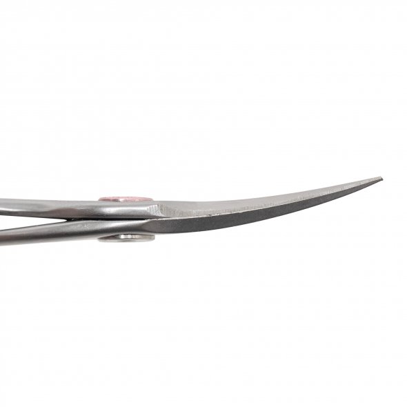 PREMAX Stickschere Ringlock Carbon-Chrom gebogen (9,5 cm/ satiniert)