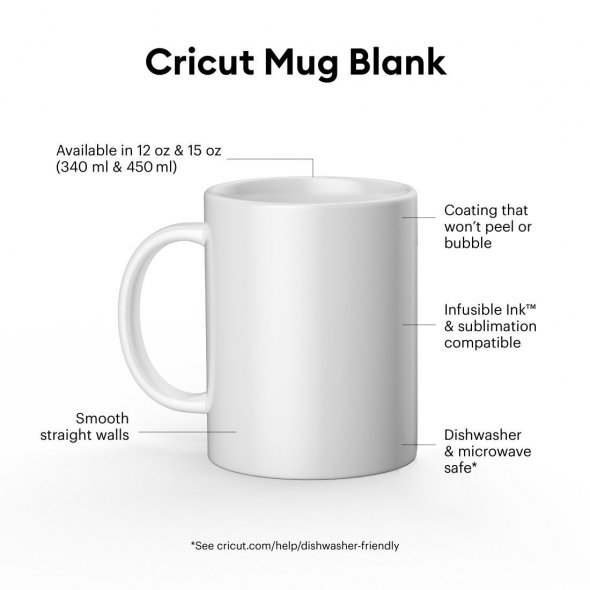 Cricut Sublimationstassen (350ml/ 6er Set)