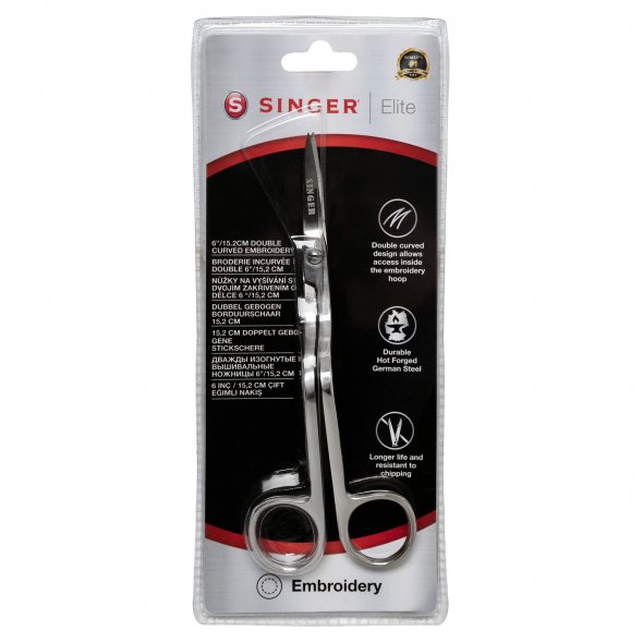 Singer Elite doppelt gebogene Stickschere (15,5 cm/ 6")
