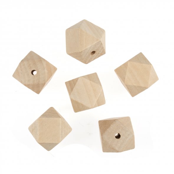 Holzperlen Octagon (versch. Größen/ Ø 20 mm/ Ø 30 mm)