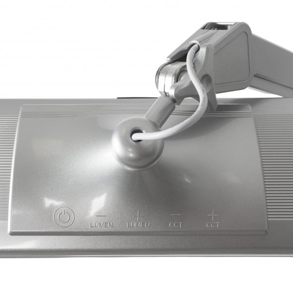 Semplix LED Arbeits-Tischlampe silber (684 LED/ dimmbar/ Tischklemme)