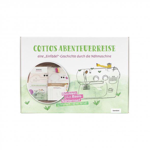 cuci cuci Cottos Abenteuerreise eine Einfädelgeschichte Büchlein + Nählernset