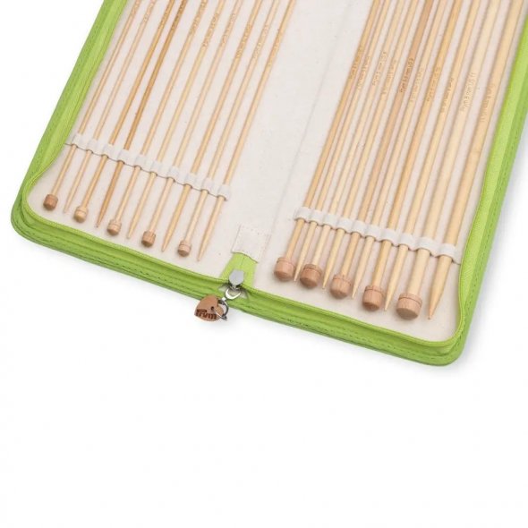 Prym Jackenstricknadel-Set in Nadeltasche Bambus (Stärken 3,0-8,5 mm/ 33 cm)