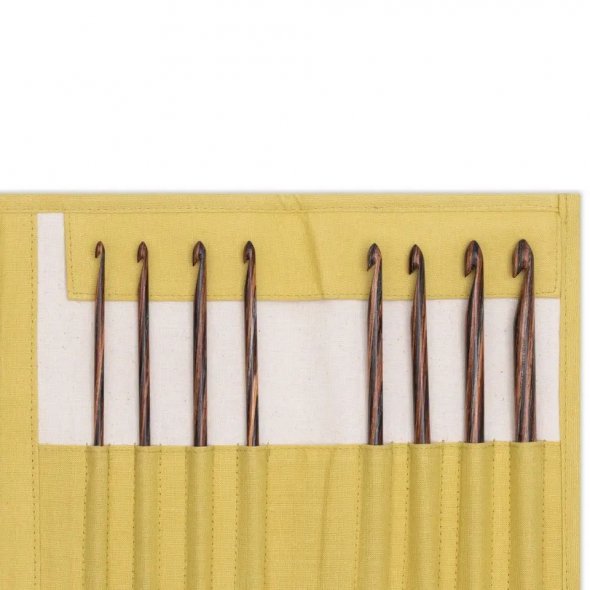 Prym Häkelnadel-Set Tunesisch in Nadeltasche Natural (Stärken 3,5-8,0 mm)