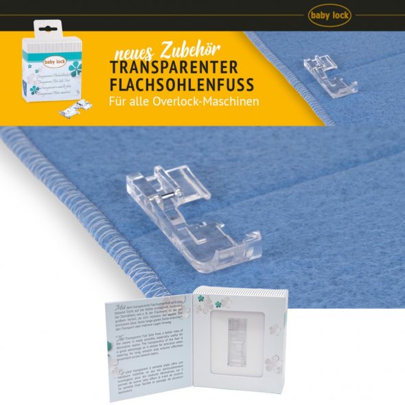 Baby Lock Transparenter Flachsohlenfuß für alle Baby Lock Overlocker
