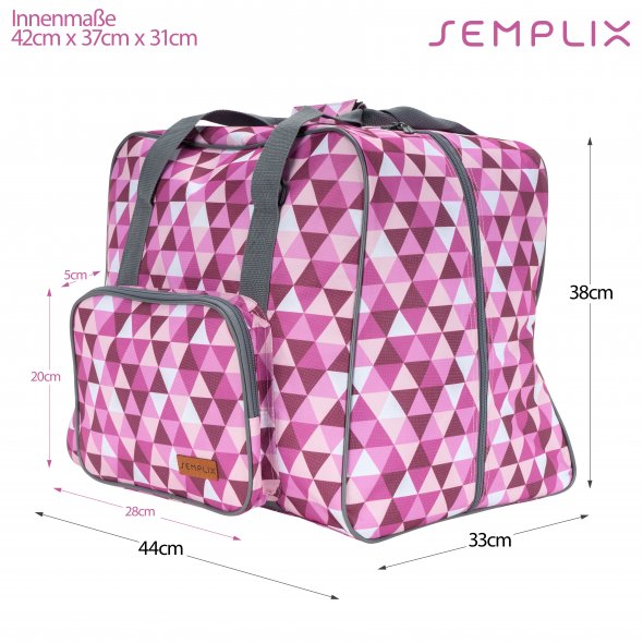 Semplix Overlocktasche Diamond Design (beere/rosa)