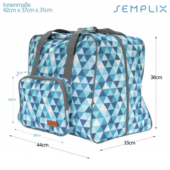 Semplix Overlocktasche Diamond Design (petrol/türkis)