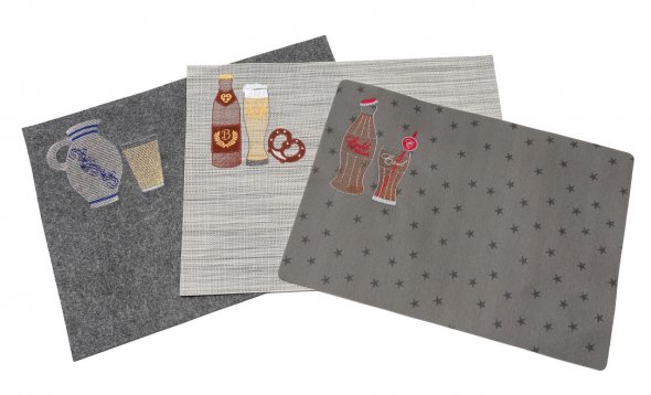 Nähwelt Flach Stickmuster USB "Party Drinks" (12 Stickmuster)