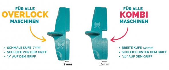 Nähbrücke Overlock (7 mm/ versch. Farben)