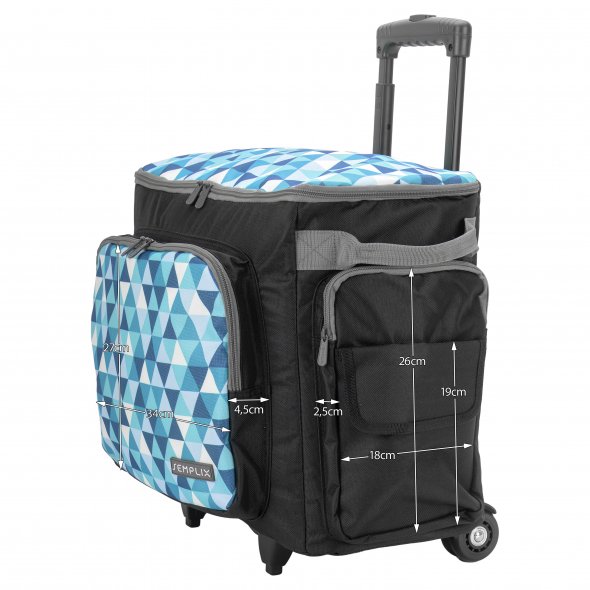 Semplix Nähmaschinentrolley Diamond Crystal (petrol/türkis)