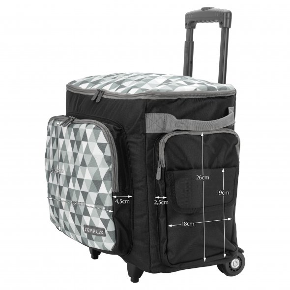 Semplix Nähmaschinentrolley Diamond Crystal (stein/grau)