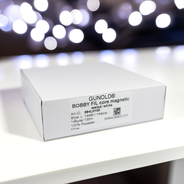Gunold BOBBY FIL CORE MAGNETIC weiß (144 Spulen mit Kern/ ohne Seitenscheiben)