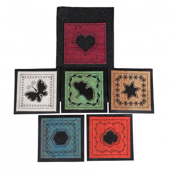 Nähwelt Flach Stickmuster USB CutWork III "Kork - Leder - Filz" (24 Stickmotive)