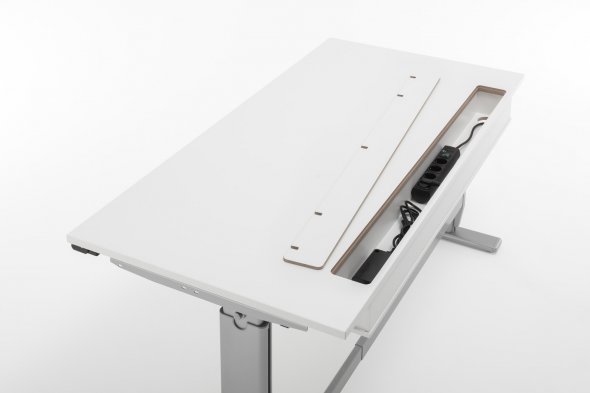 E-TABLE X-office Schreibtisch Homeoffice Kabelöffn./ höhenverst. 60.17.11