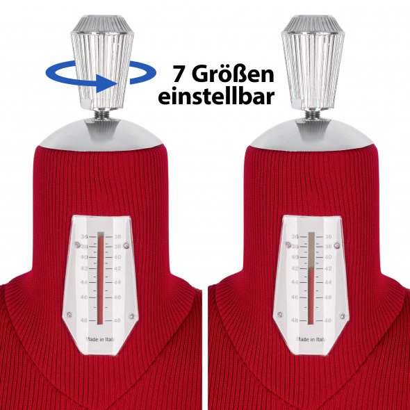 Fabma Schneiderpuppe/Schneiderbüste SMART / mit Sockel (weiblich / Größe 36 - 48 / rot / verstellbar)