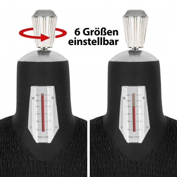Fabma Schneiderpuppe/Scheiderbüste Herren / mit Rollen (männlich / Größe 40 - 50 / schwarz / verstellbar)