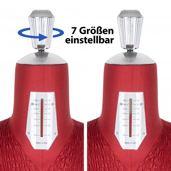 Fabma Schneiderpuppe/Schneiderbüste / Arm links / mit Rollen (weiblich / Größe 36 - 48 / rot / verstellbar)