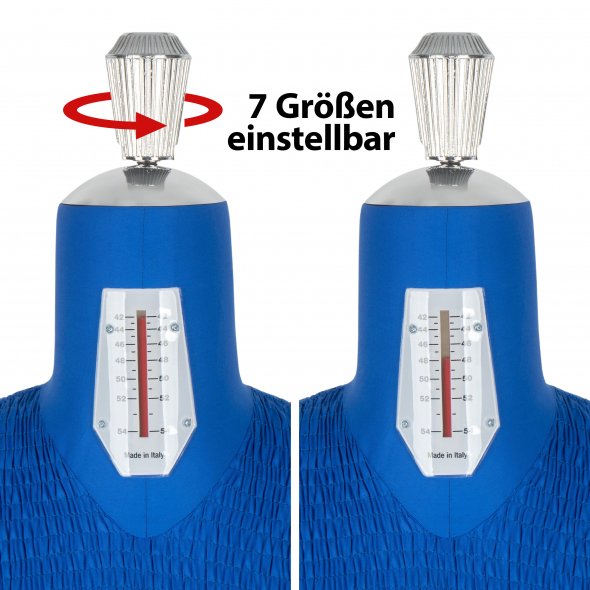 Fabma Schneiderpuppe/Schneiderbüste / mit Rollen (weiblich / Plus-Size-Größe 42 - 54 / blau / verstellbar)