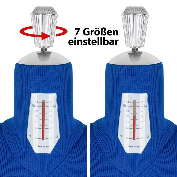 Fabma Schneiderpuppe/Schneiderbüste SMART / mit Sockel (weiblich / Größe 36 - 48 / blau / verstellbar)