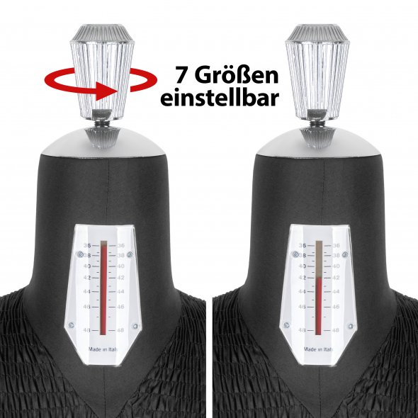 Fabma Schneiderpuppe/Schneiderbüste / Arm links / mit Rollen (weiblich / Größe 36 - 48 / schwarz / verstellbar)