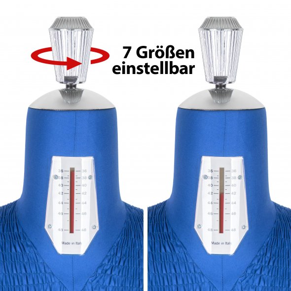 Fabma Schneiderpuppe/Schneiderbüste / Arm links / mit Rollen (weiblich / Größe 36 - 48 / blau / verstellbar)