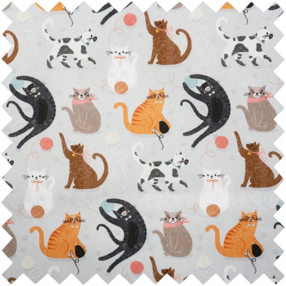 Nähkorb/Nähkästchen "Cats" (Größe M / L 25,5 x T 18,5 x H 14,5 cm)