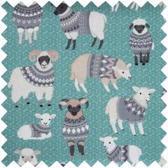 Nähkorb von Hobby Gift Schafe mit Pulli (L / L 31 x T 23,5 x H 20 cm)