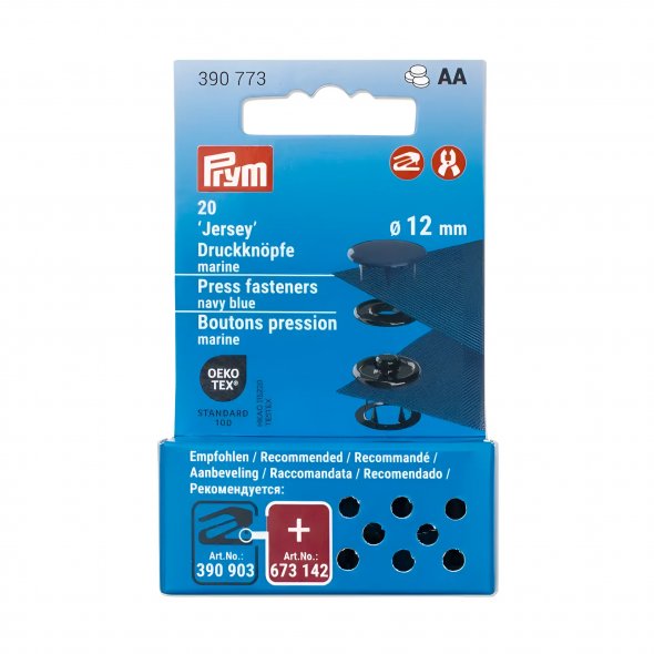 Prym Druckknöpfe Jersey (12 mm / marine/ 20 St.)