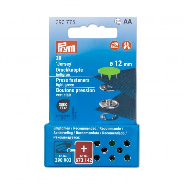 Prym Druckknöpfe Jersey (12 mm/ hellgrün/ 20 St.)