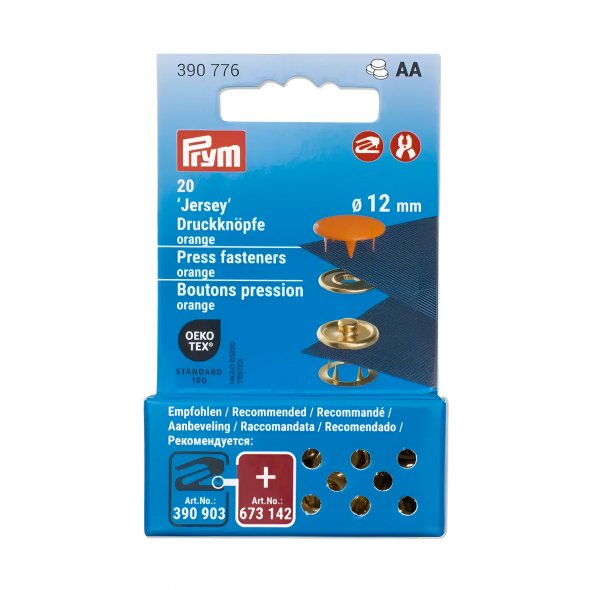 Prym Druckknöpfe Jersey (12 mm/ orange/ 20 St.)
